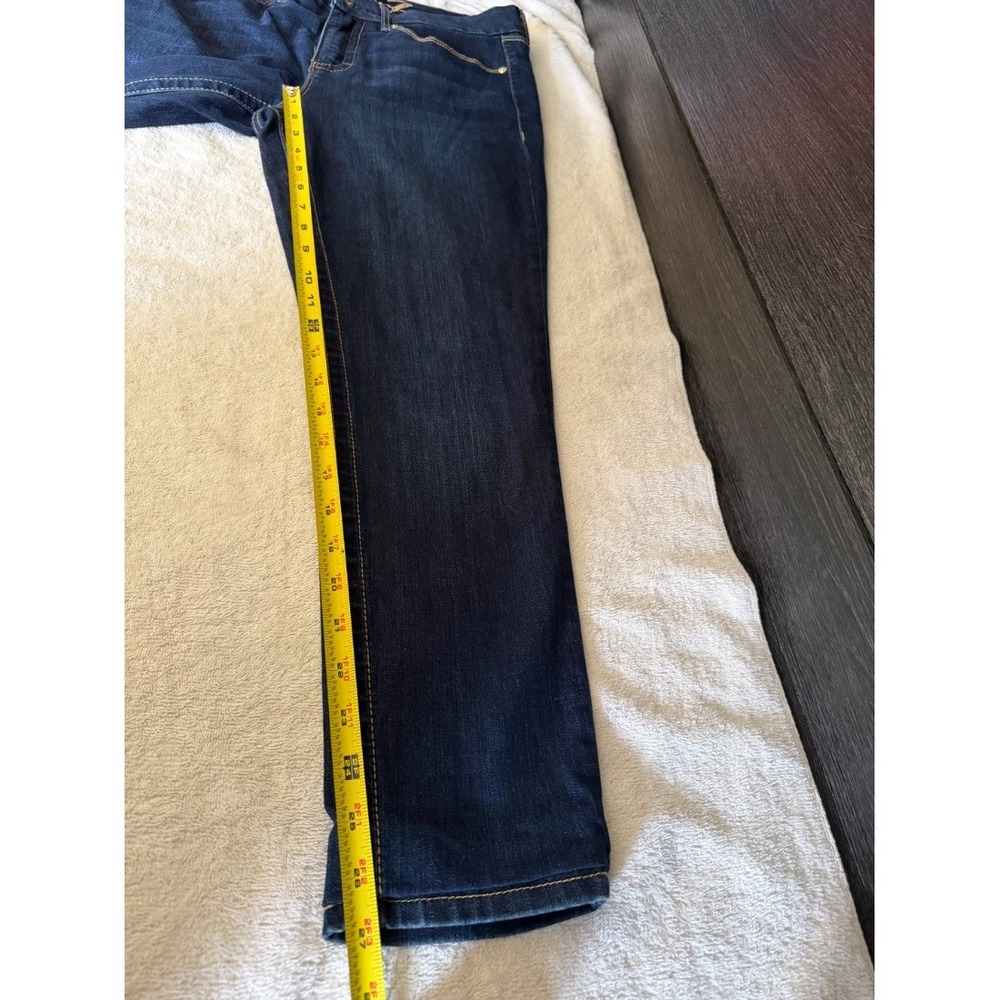 Seven7 Plus Size Tummyless High Rise Skinny Jeans Dark Wash Blue Size 12 - Picture 16 of 16